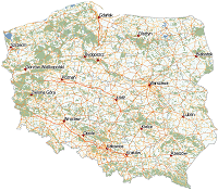 Mapa Polski z zumi