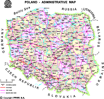 mapa geograficzna polski