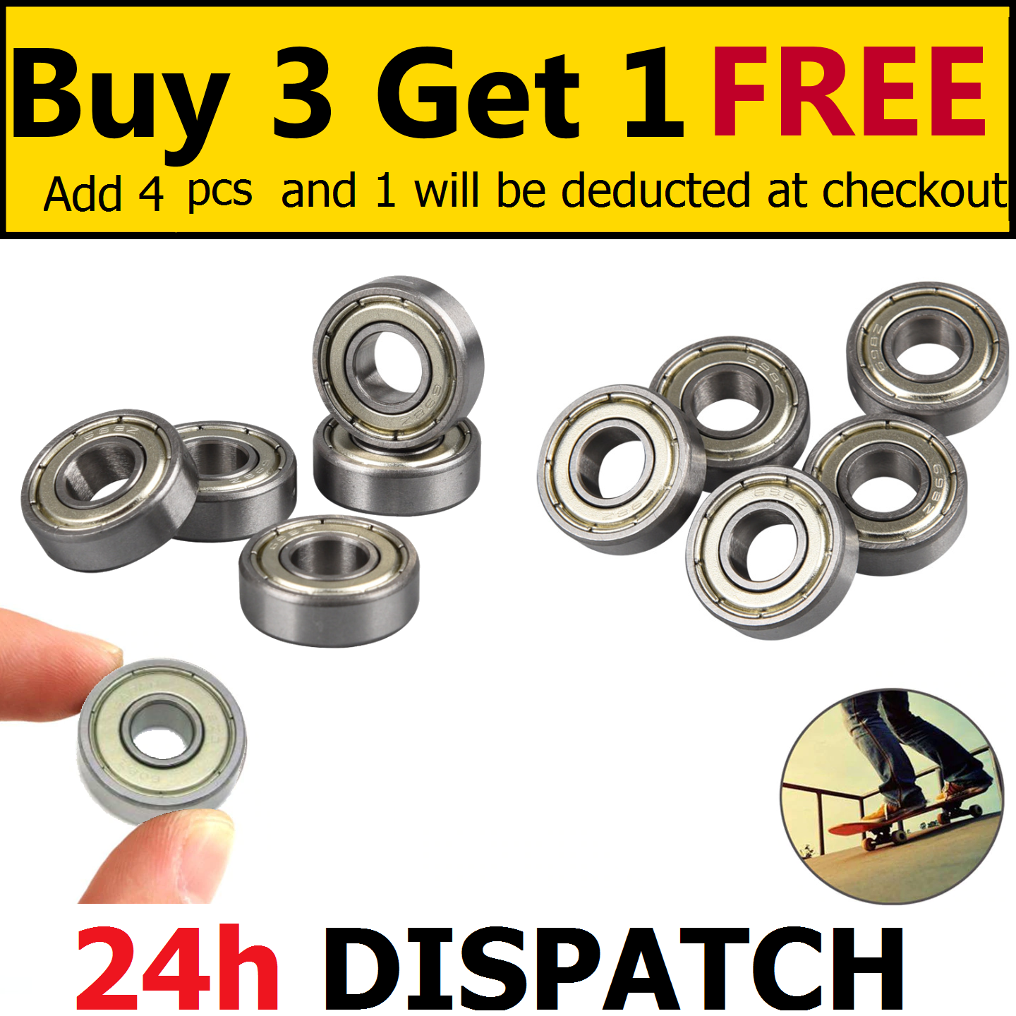 BEARINGS 601 699 ZZ METAL SHIELDED Miniature bearings Multi